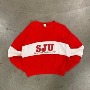 Vintage St. John's University SJU 80s Velva Sheen Two Toned Crewneck Size XL